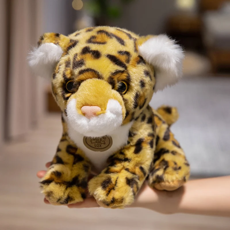 Echte Leopard Plüsch Spielzeug Nette Simulation Gepard Cub Modelle Gefüllte Weiche Tier Baby Puppe Zimmer Dekor Nettes Geschenk