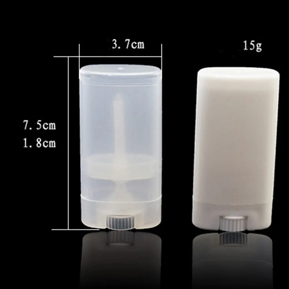 10Pcs Transparent Lipstick Tubes Flat Empty Lip Balm Containers Lightweight Travel Lipstick Holder Plastic