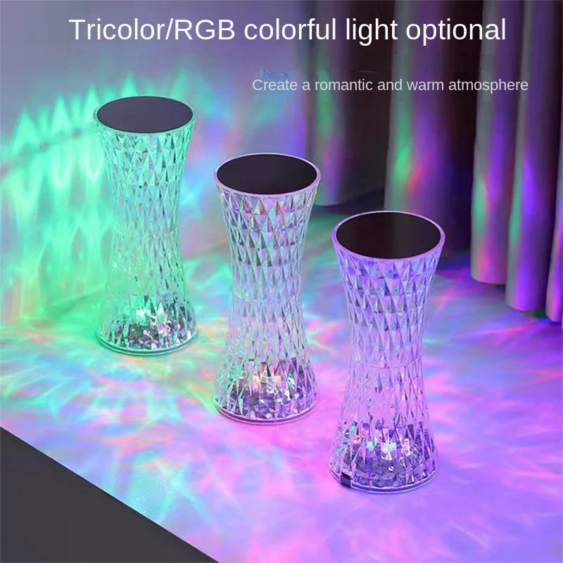 

Настольная лампа Crystal Rose Atmosphere, светодиодный сенсорный ночник для спальни в стиле интернет-знаменитостей в Instagram