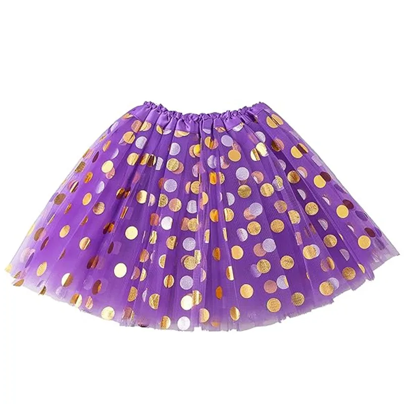 Kids Baby Star Glitter Dance Tutu Skirt For Girl Sequin 3 Layers Tulle Toddler Pettiskirt Children Chiffon 2-8T