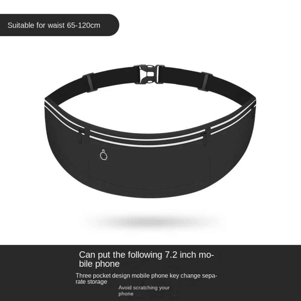 متعددة الوظائف مقاوم للماء تشغيل الخصر حقيبة تنفس خفيفة الوزن الرياضة حقيبة بحزام عاكس قطاع غير مرئية الخصر حزمة الرجال