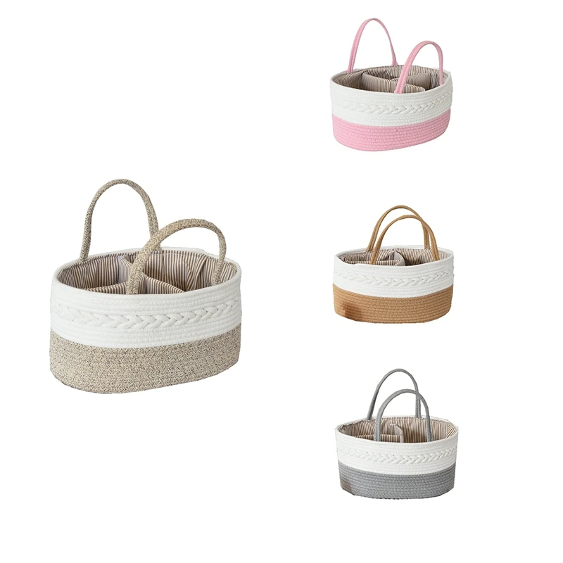 

Maternal And Infant Storage Basket Portable Compartment Diaper Storage Bag Baby Diaper Storage Basket