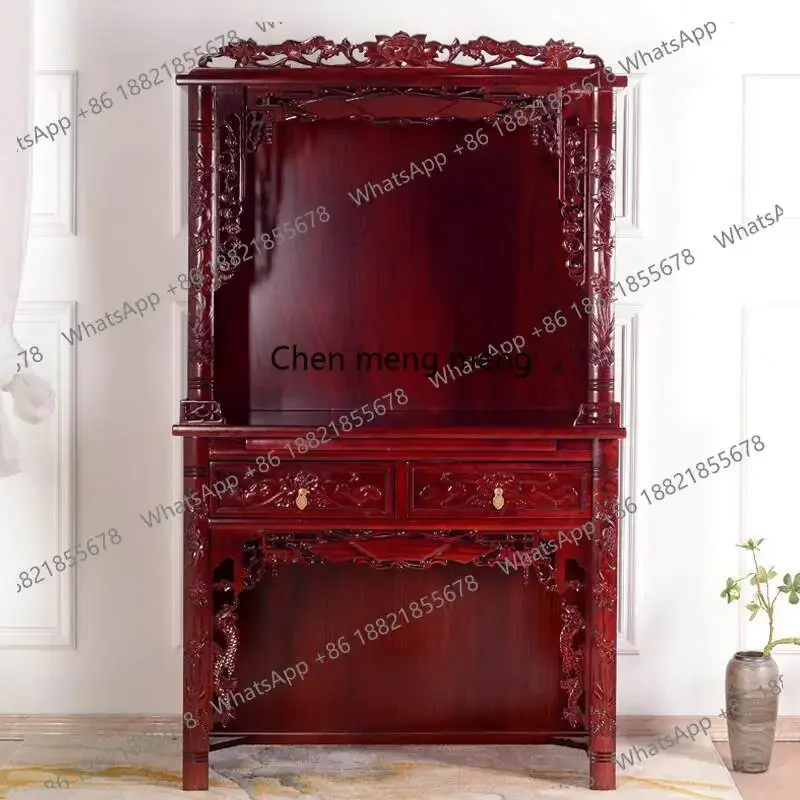 z183 buddhist niche cabinet altar new chinoiserie buddhist altar land god altar bodhisattva  solid wood