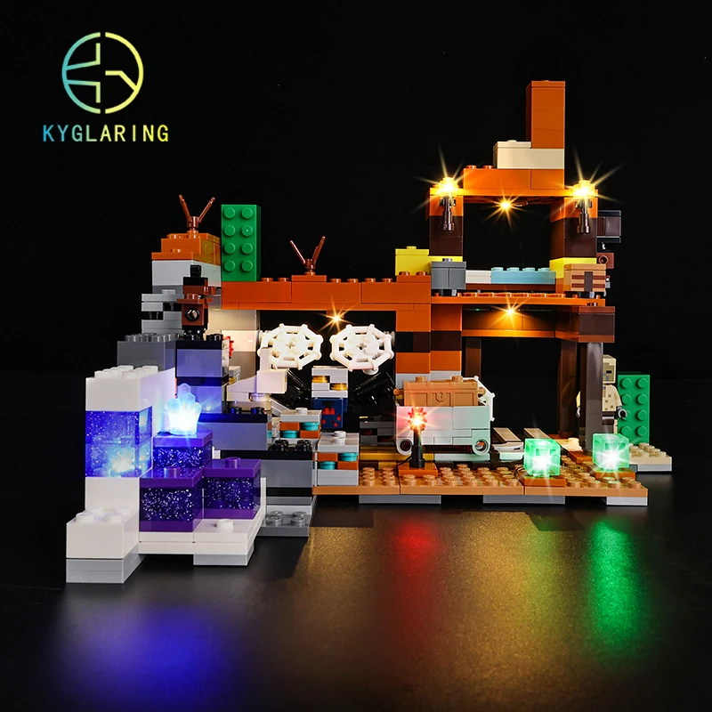 Kyglaring LED Light Kit For 21263 The Badlands Mineshaft Building Blocks (Only Light Kit Included)