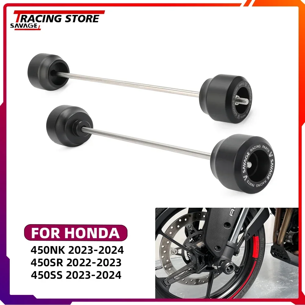 

2024 For CFMOTO 450SR 450SS Motorycle Front Rear Wheel Axle Spindle Swingarm Slider Guard Crash Protector 450NK 450SRS 450 SS SR