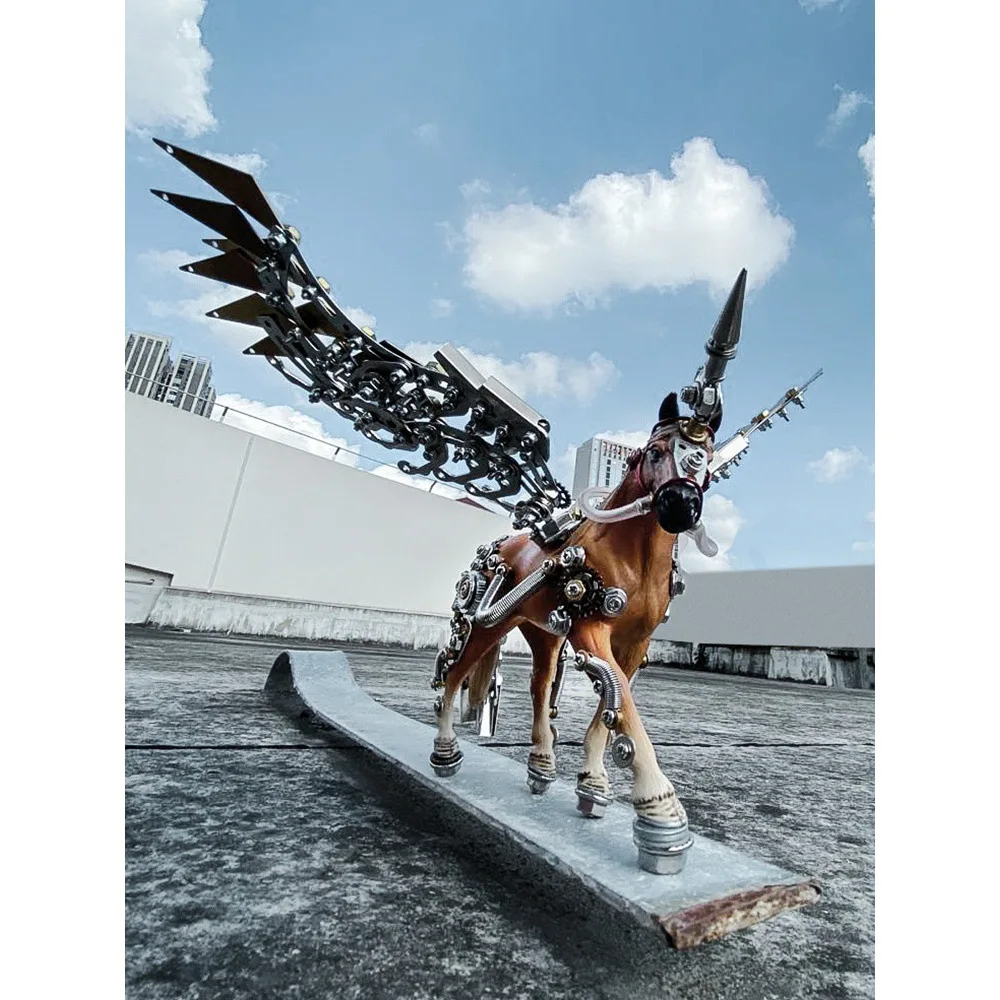 

Mechanical Unicorn Metal Model - DIY 3D Puzzle Kit, Anime Collectible Building Toys