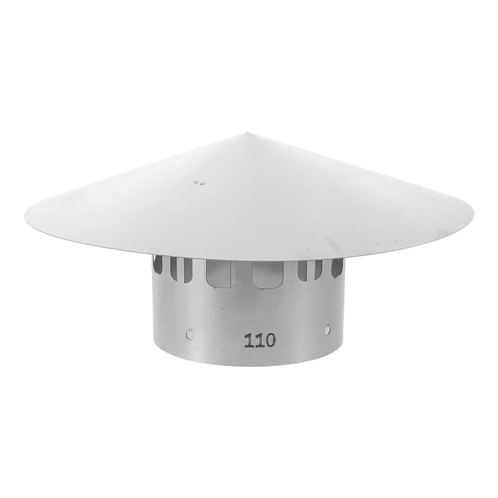 Stainless Steel Round Chimney Cap 4.5 Rainproof Cone Top Chimney Pipe Cover Roof Vent Cap Fireplace Exhaust Outdoor Use
