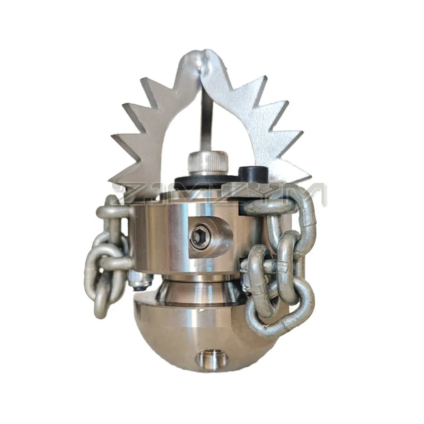 G1/2 High-pressure Blasting Nozzle 0.65KG Stainless Steel Rotating Cleaning And Dredging Of Hard Objects In The Sewer Pipeline