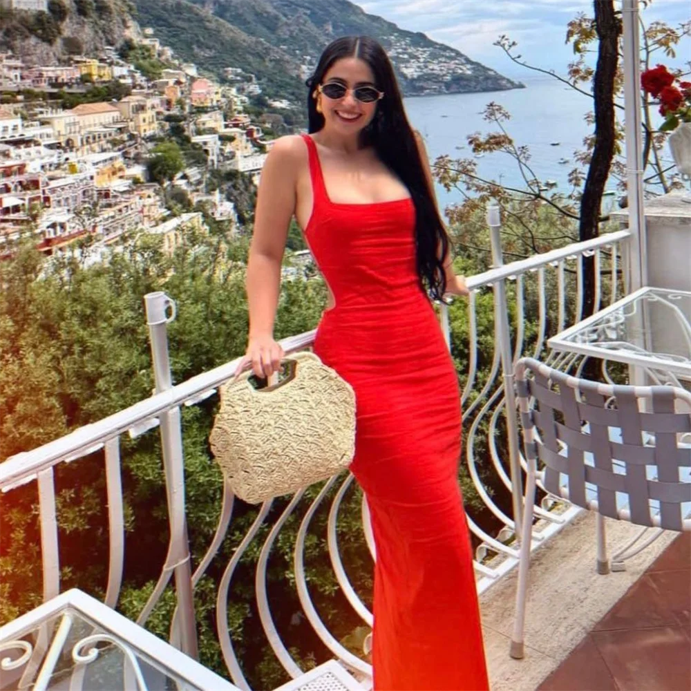 PB & ZA-فستان متوسط الظهر مع حزام للنساء ، مناسب للجسم ، متعدد الاستخدامات ، الموضة والأناقة ، جديد ، ربيع ،