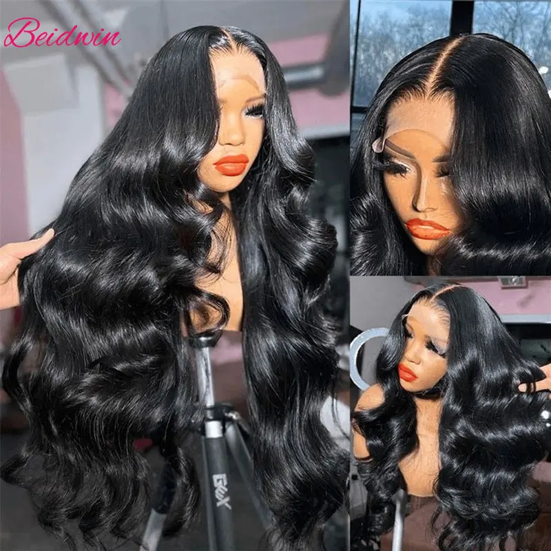 

32 34 Inch 13x4 Lace Frontal Wig Human Hair Peruvian Body Wave Transparent Lace Front Wigs For Women Pre Plucked With Baby Hair