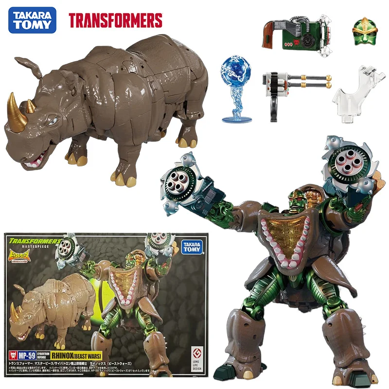 Takara Tomy Transformers Masterpiece MP-59 Rhinox Beast Wars 18Cm Anime Original Action Figure Model Toy Gift Collection