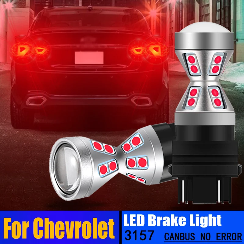 

2pcs 3157 3057 P27/7W LED Tail Brake Light Bulb For Chevrolet Tahoe Colorado Malibu Orlando Corvette Equinox Impala Express 1500