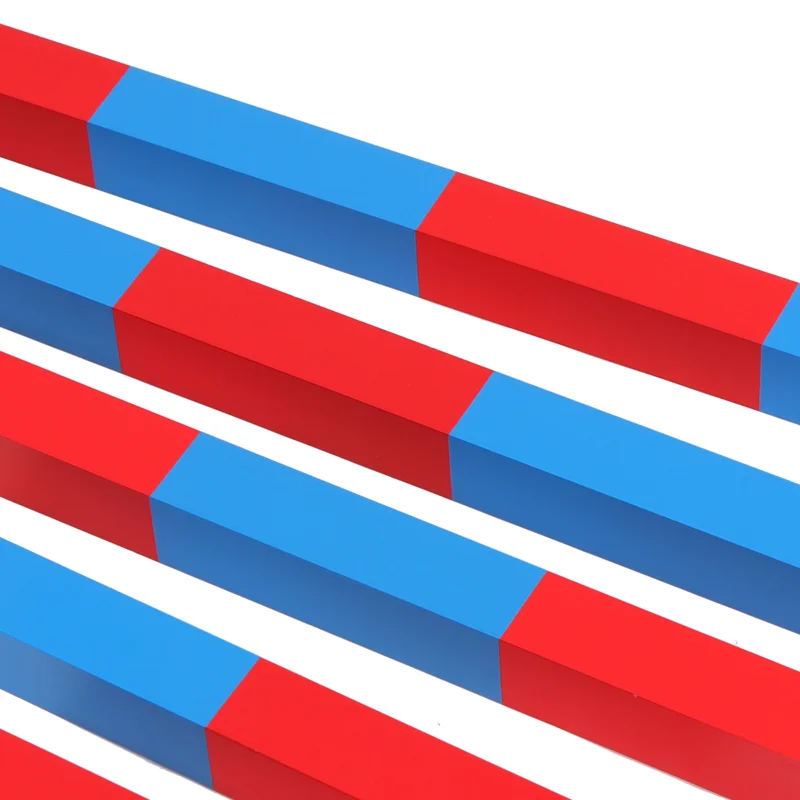 Montessori Rot Blau Numerische Stäbe 5 Stufen 10–50 cm Zahlenblöcke Mathe Pädagogisches Lernspielzeug für Kleinkinder Sensorisches Spielzeug