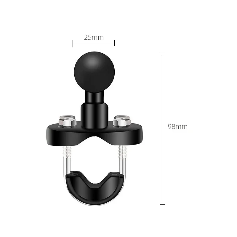 Adaptador de montaje de cabeza de bola de 1 pulgada, soporte de varilla de riel de bicicleta para manillar de motocicleta con perno en U para soportes de Cámara de Acción GoPro insta360 x3