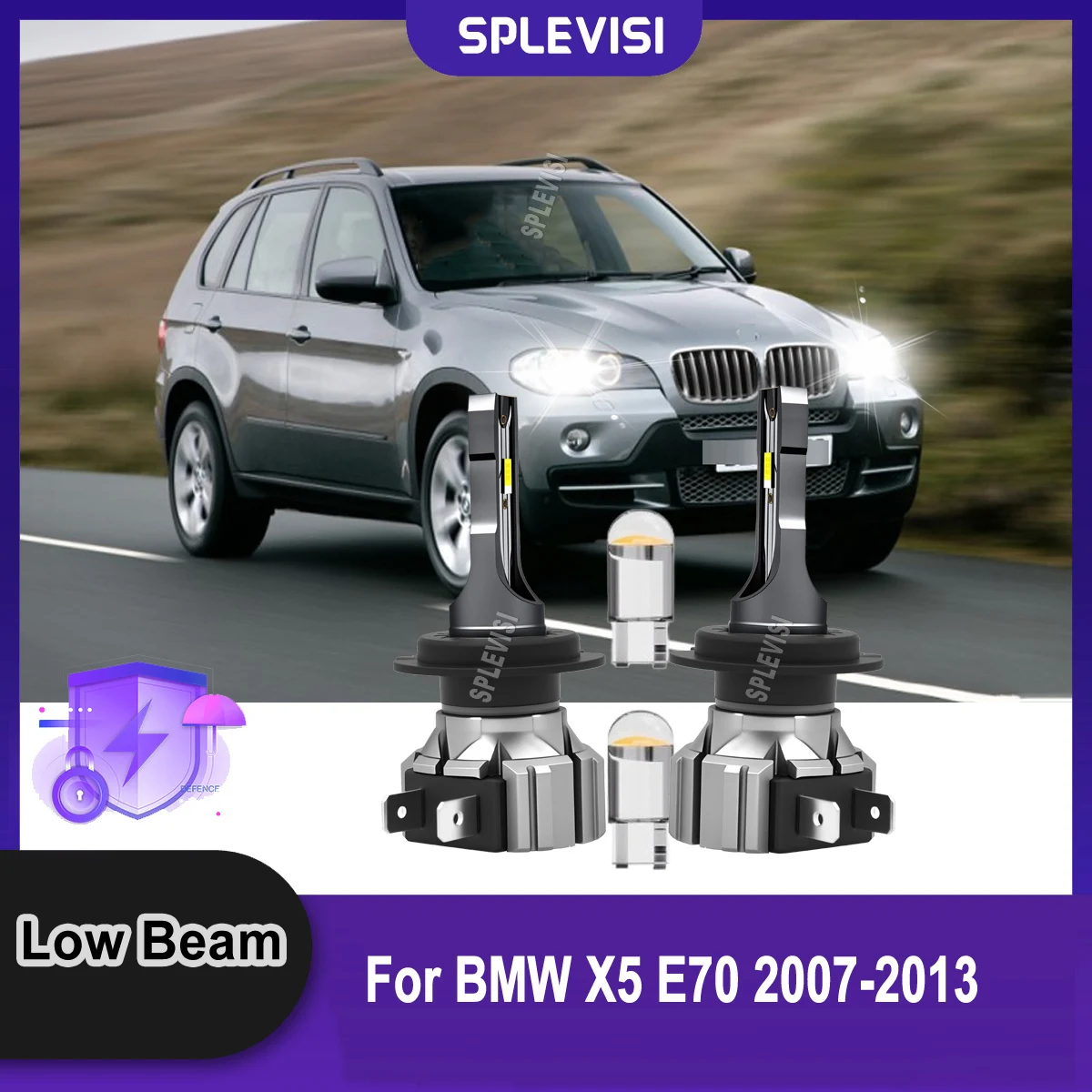 

H7 477 LED 6000K Headlight Low Dipped Bulbs -Deserves the Best Looking Light For BMW X5 E70 2007 2008 2009 2010 2011 2012 2013
