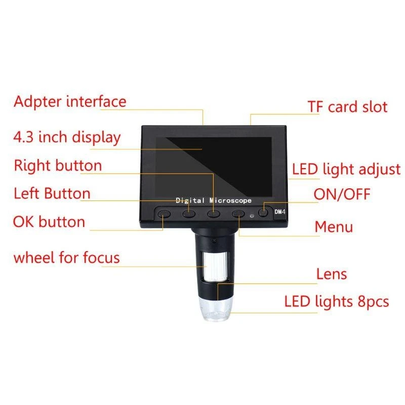 E06B Multifunctional USB Microscope 720p الكاميرا لطباعة فحص المجوهرات
