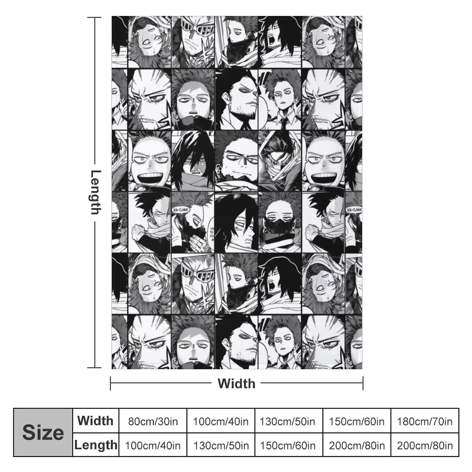 Aiza wa and Shin zo mix manga panels collage Throw Blanket Giant Sofa Beach warm winter Custom Blankets