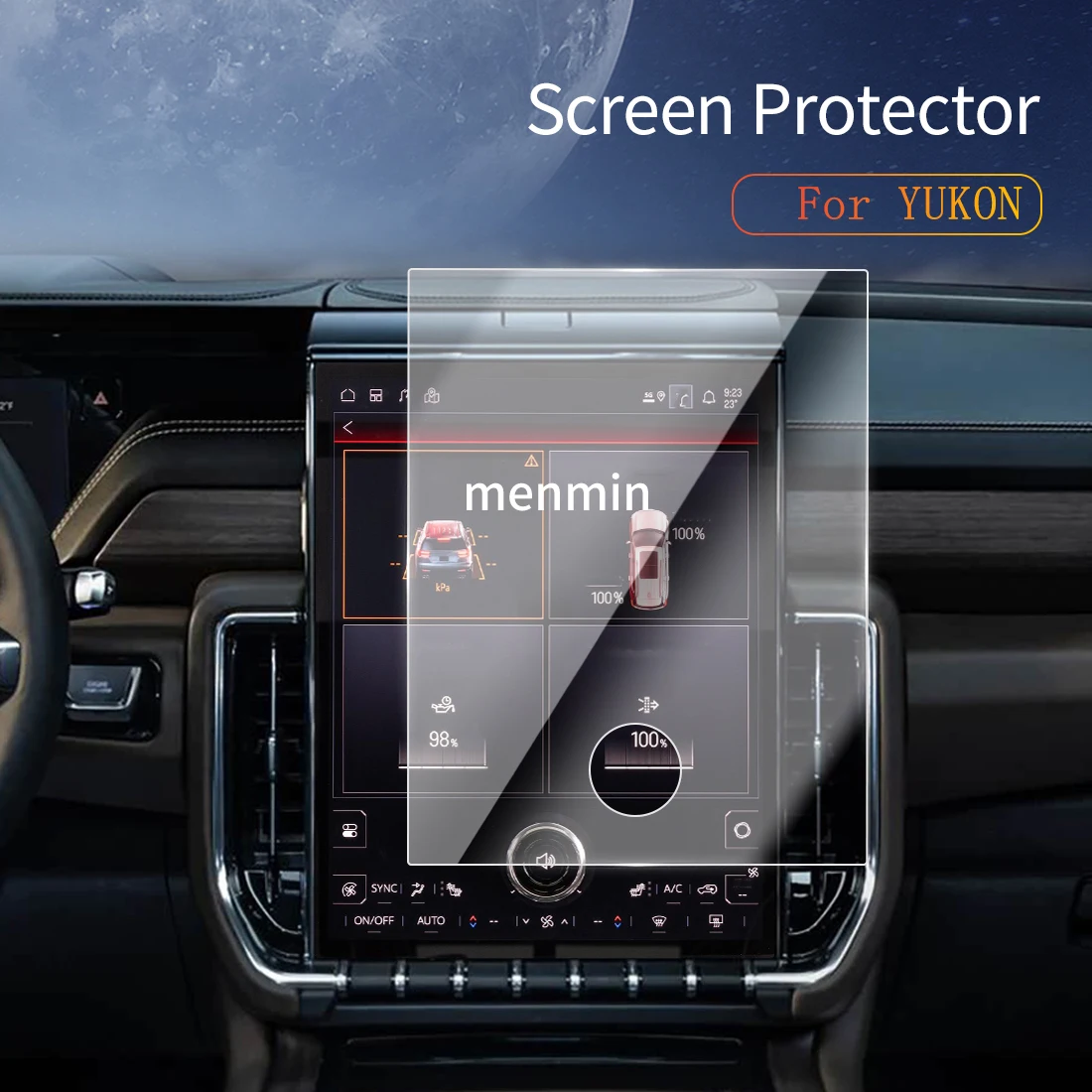 

Car Stickers Dash Carplay Mirror Screen Protector Display Tempered Glass Protective Film Vehicle For25 GMC YUKON