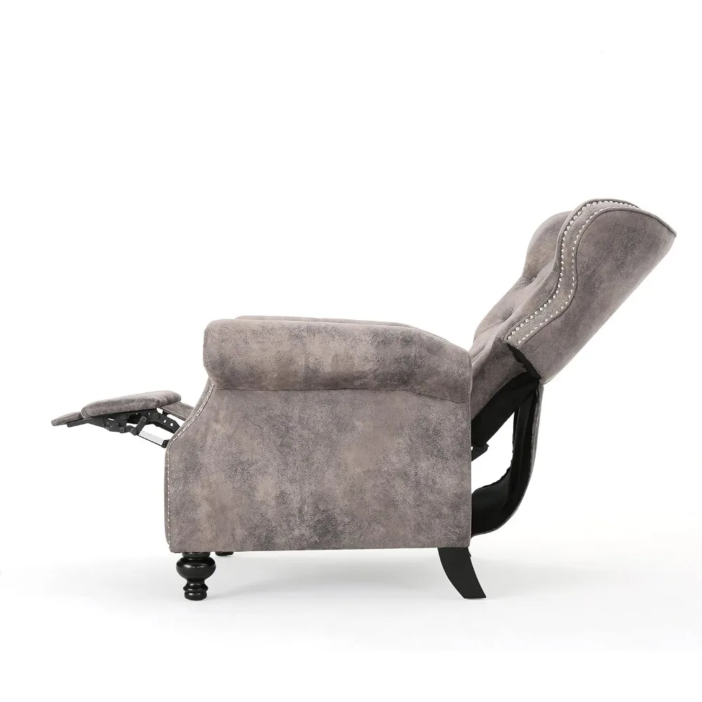 Getufteter Wingback-Liegestuhl (warmer Stein).