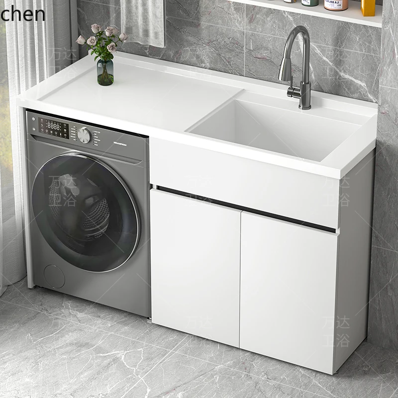 FF  honeycomb aluminum balcony washing machine cabinet wash basin integrated basin significant other