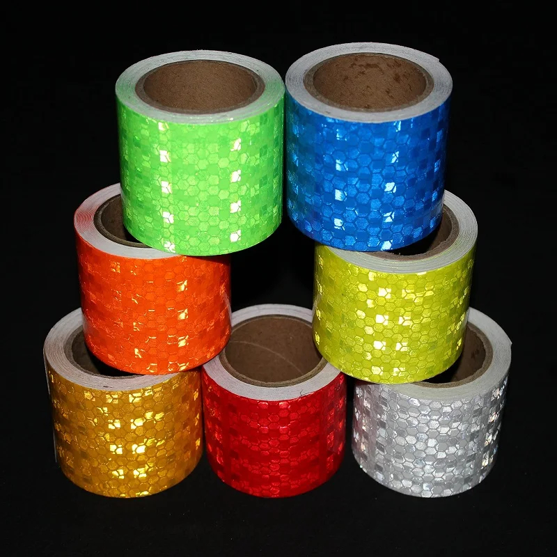 5cmX5m Reflective Tape Stickers Car Styling Shiny White Red Yellow Orange Safety Reflectors Mateiral For Automobiles Motorcycle