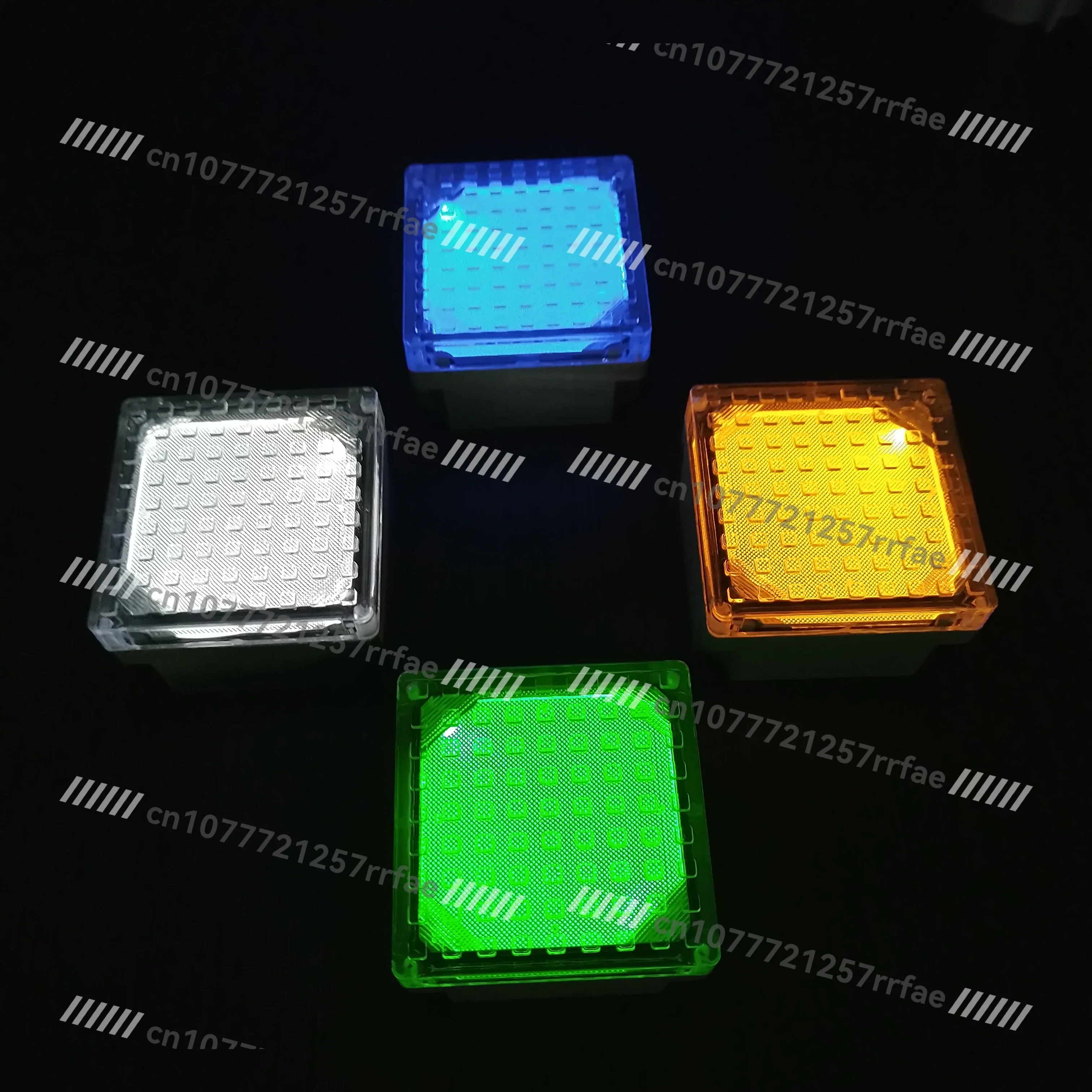 Solar Light Emitting Diode Square Brick Light IP 68 Outdoor Waterproof Recessed Marker Channel Lawn Walkway Lighting Block