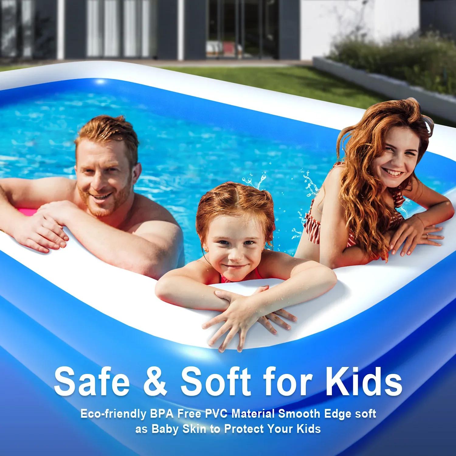 XXL-67 Wear-resistant PVC 3 Layer swimming pool home paddling pool inflatable swimming pool for kid & adult