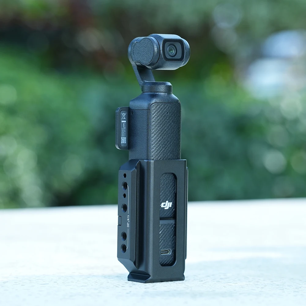 FOTGA Käfig für Pocket 3/4/4P Erweiterungsadapter Zubehör für DJI Osmo Pocket 3 Aluminium-Schutzkäfig Metallhalterungsadapter – Detail 13