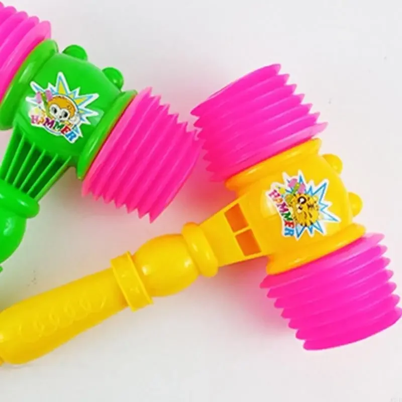 Đồ chơi búa kêu rít cho trẻ Màu sắc ngẫu nhiên Tương tác Hoạt hình vui nhộn Shaker Nhạc cụ 15UB