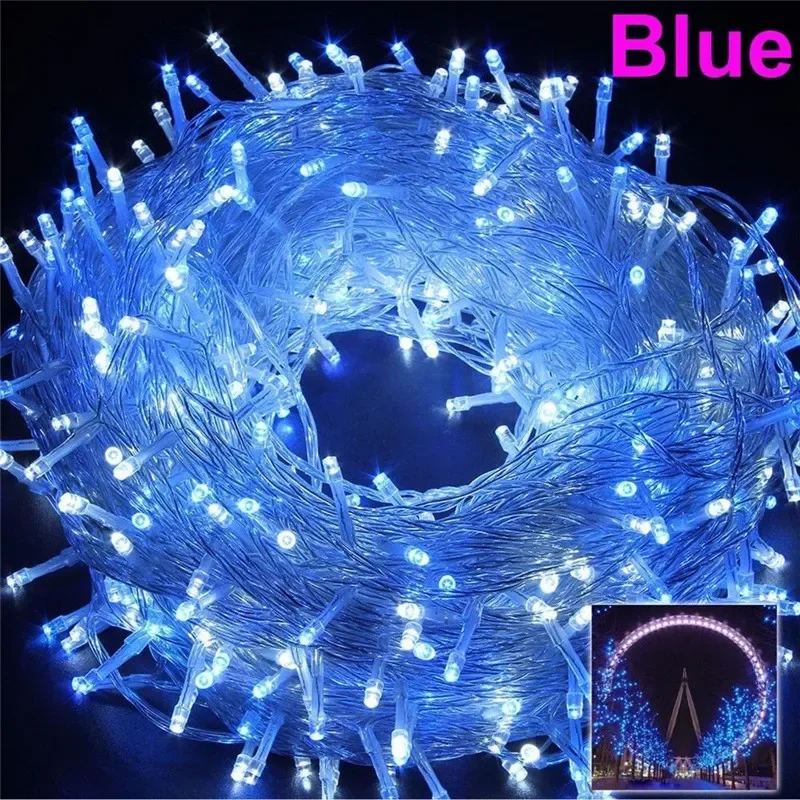 Christmas Lights 10M 20M 30M 50M 100M Led String 8 Function Christmas Lights 8 Colors For Wedding Party Holiday Lights Led light