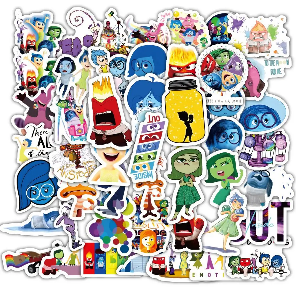 10/30/60/120PCS Disney Cartoon Movie Inside Out Cute Graffiti Sticker Decoration Laptop Skateboard Waterproof Decal Kids Toy