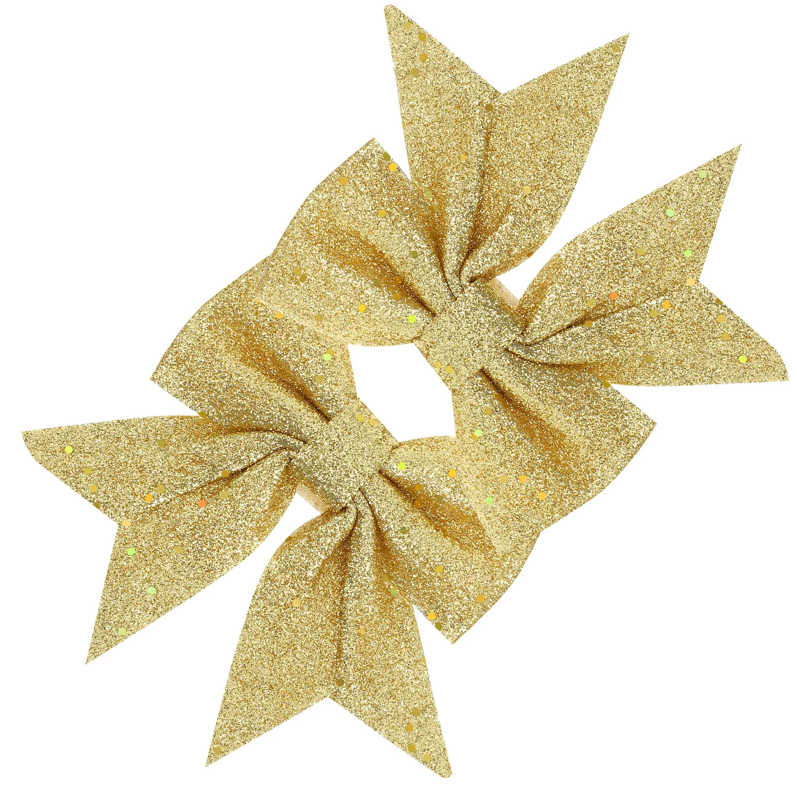 

2Pcs Christmas Bow Decorations Small Xmas Tree 14Cm Sequin Bowknots Hanging Ornaments Glitter Party Decor Christmas Supplies