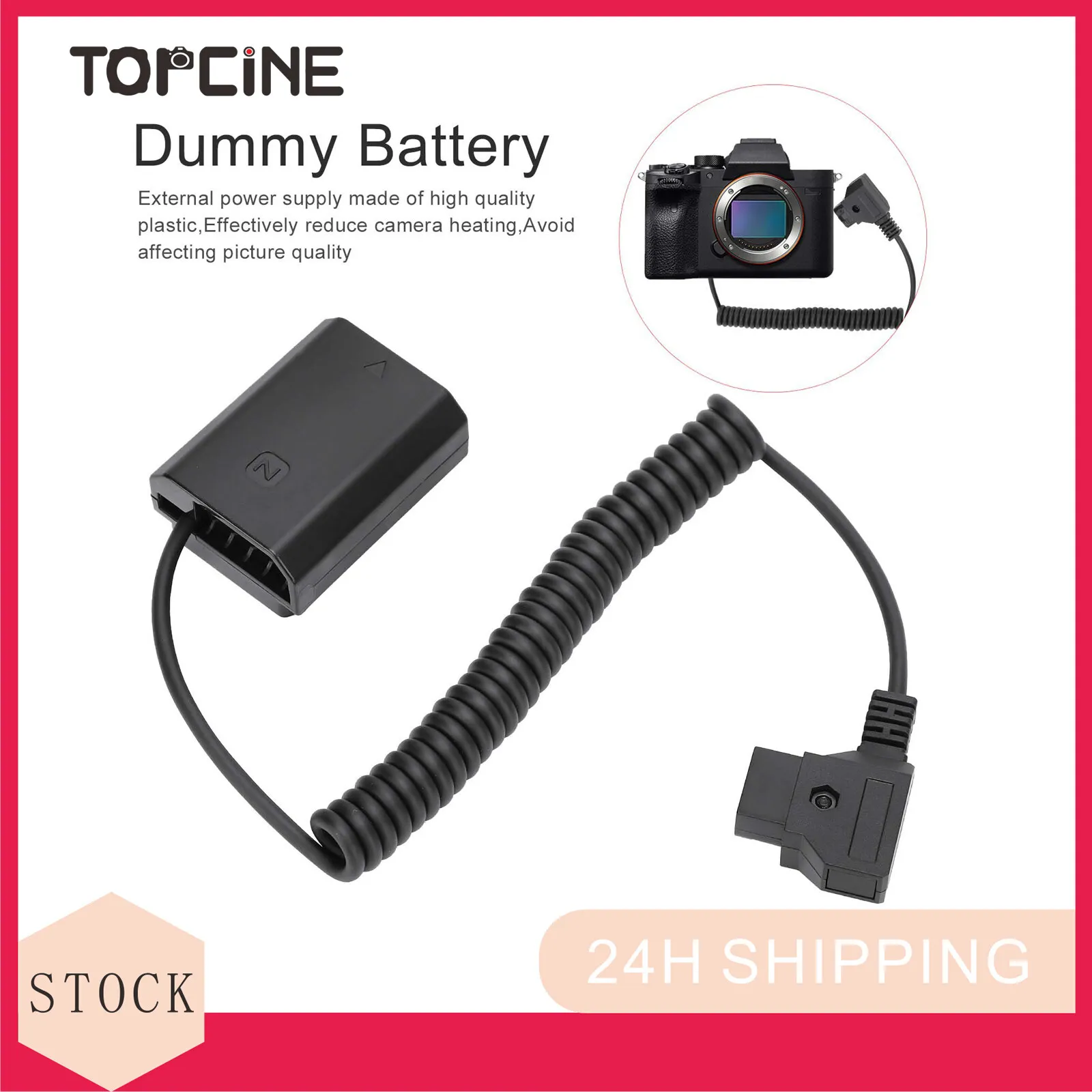 D-Tap to NP-FZ100 Dummy Battery Camera Power Cable Adapter for Sony Alpha 1  A7III A7R III A9  IV  9 II  A9S A7S3 FX3