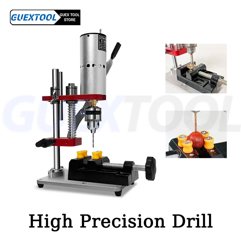 

Precision Electric Drill Micro Desktop Variable Speed Driller Metal Jade Polishing Carving Tools Household Industry Drilling Rig