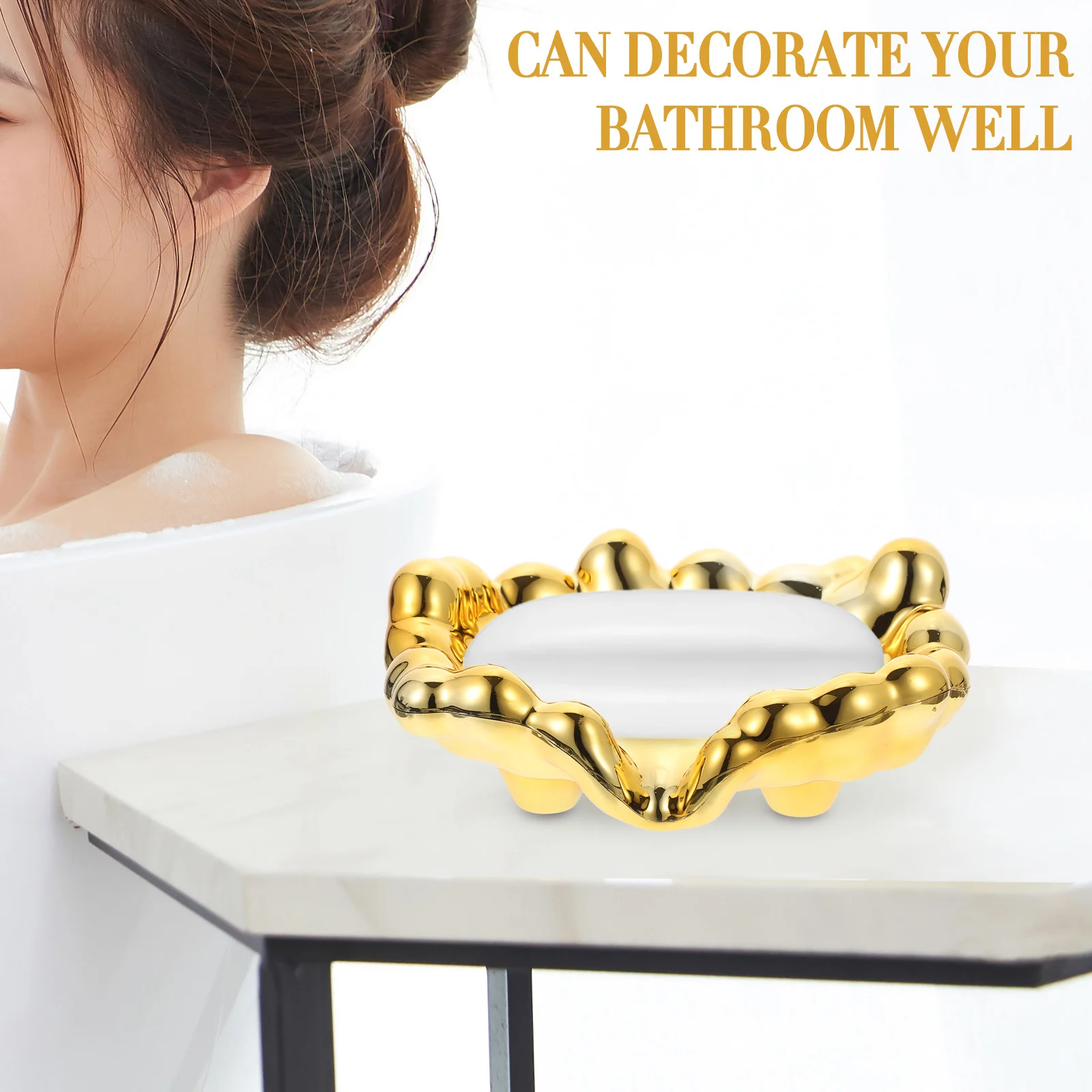 

Cloud-Shaped Soap Dish Self-Draining Smooth Surface Easy Clean Bathroom Shower Kitchen Holder Water Draining Soap Tray For Home