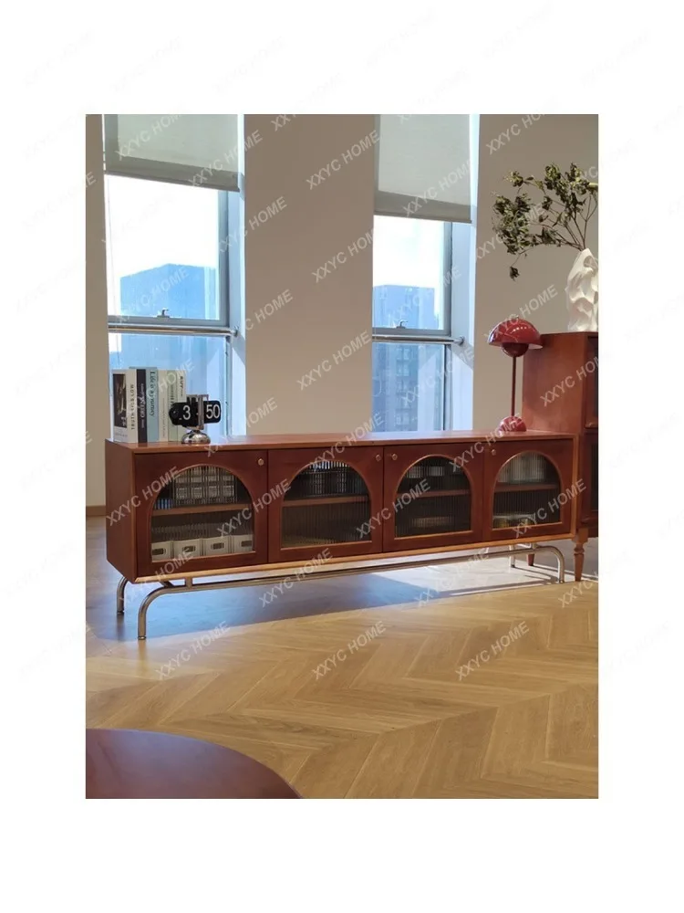 Japanese Style Simple Locker Audiovisual Cabinet Chinese Style Living Room Audio Video Appliances Shelf Audiovisual Cabinet