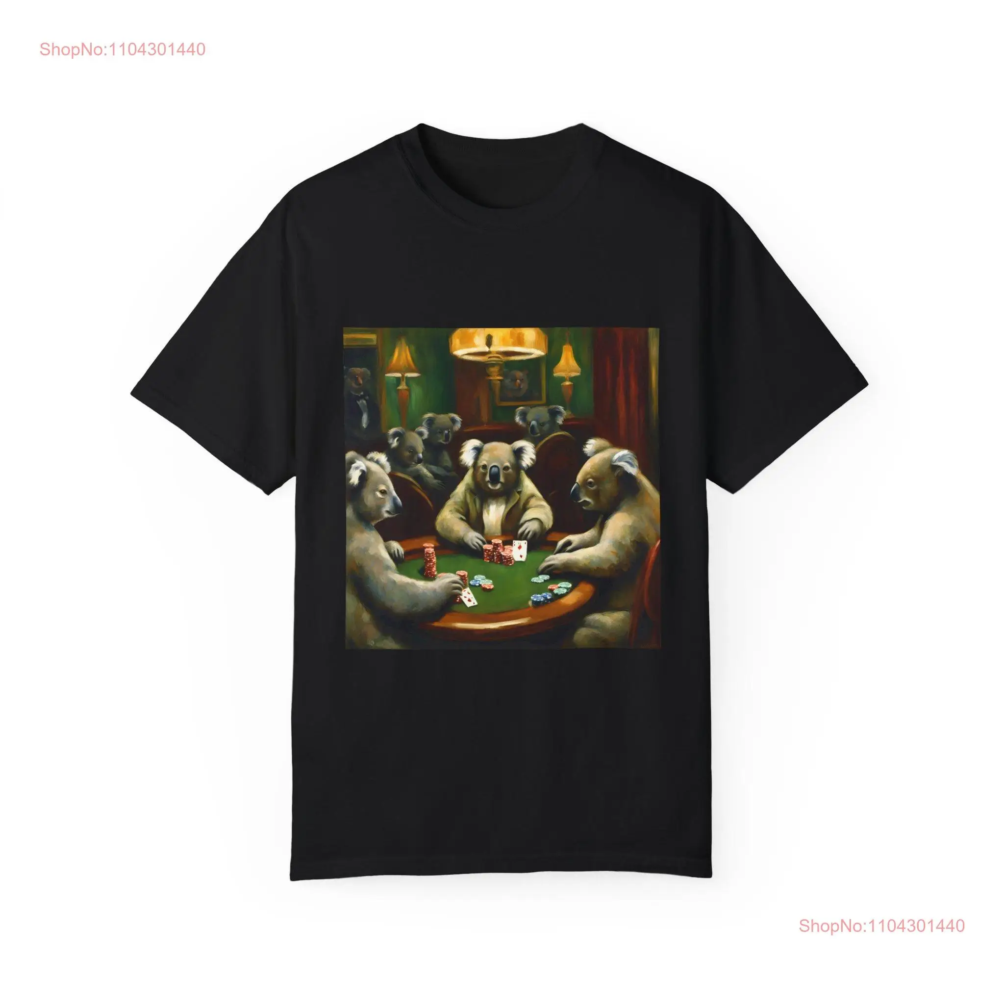 camiseta-koala-playing-poker-manga-comprida-ou-curta