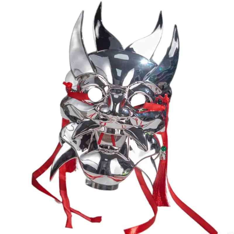 マスカレードマスクフルフェイスマスクハロウィーンメタリックマスク女性用男性用マスカレードコスプレパーティーのための通気性コスプレマスク