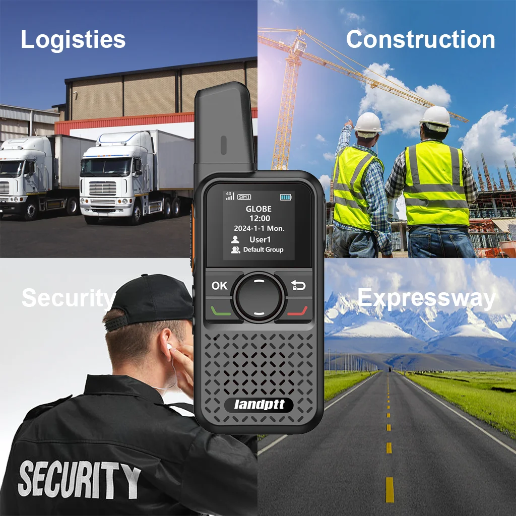 Landptt 4G POC PTT Professional Walkie Talkie Long Range Communication SIM Card Radio Miniature Body Free Platform Service