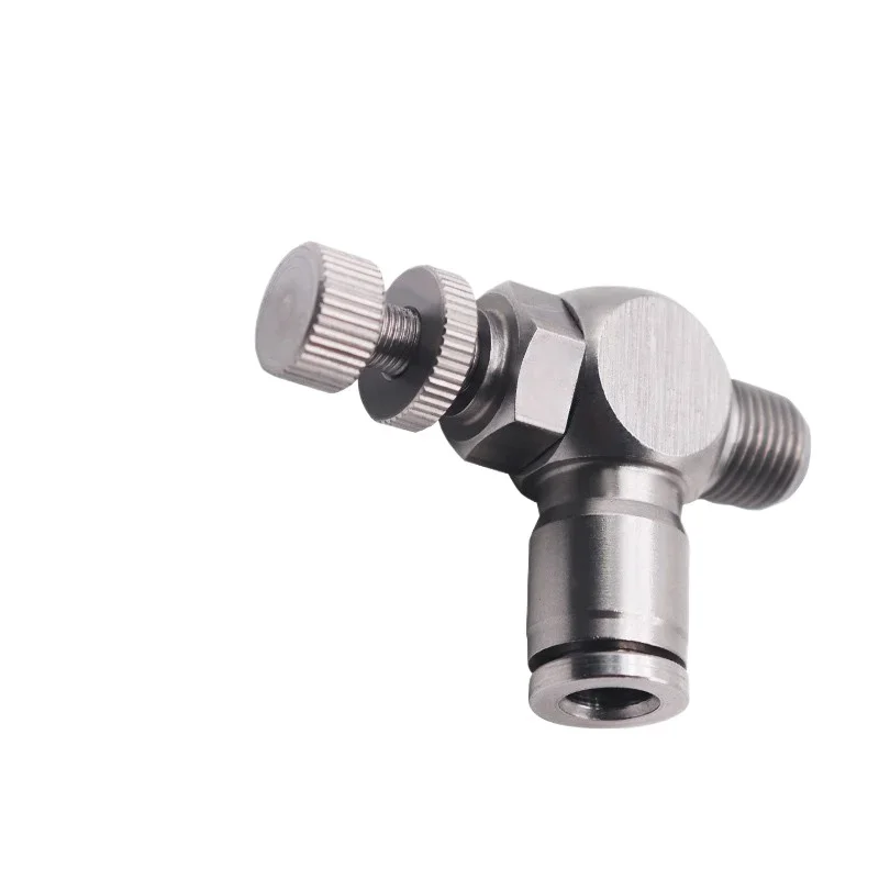 1PCS Stainless steel throttle valve speed regulation SL8-02 intubation connector SL4-M5 adjustable SL10-03