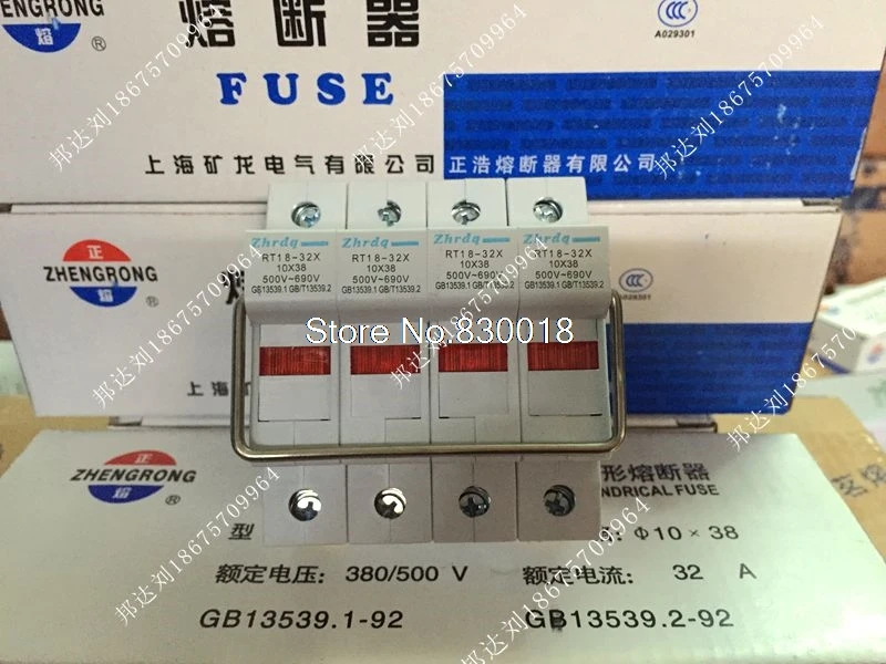 

Masahiro RT18-32X 4-P Base Is Melting Fuse 10*38 Thick Copper Pieces RT18-32-10pcs/lot