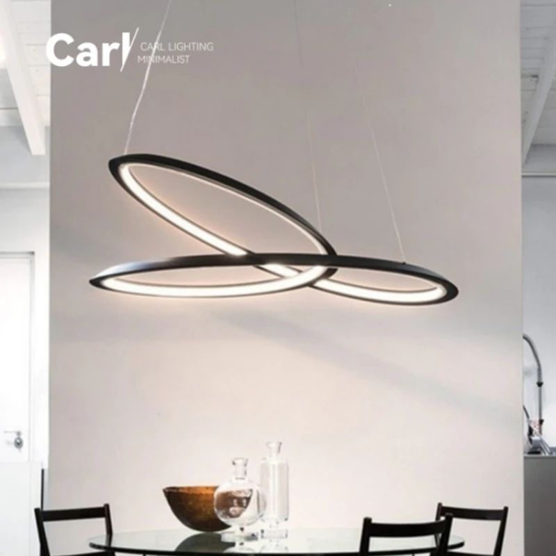 الشمال الإيطالية بسيطة غرفة المعيشة خط الثريا الحديثة الحد الأدنى مصمم مطعم بار غرفة نوم مصباح فني