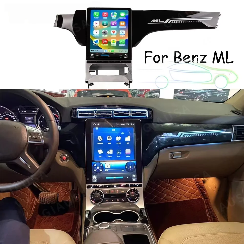 For Mercedes Benz GL(X166)/ML(W166) 2012 - 2015 Wireless Carplay Android Auto Car Radio Multimedia Player Autoradio Stereo GPS