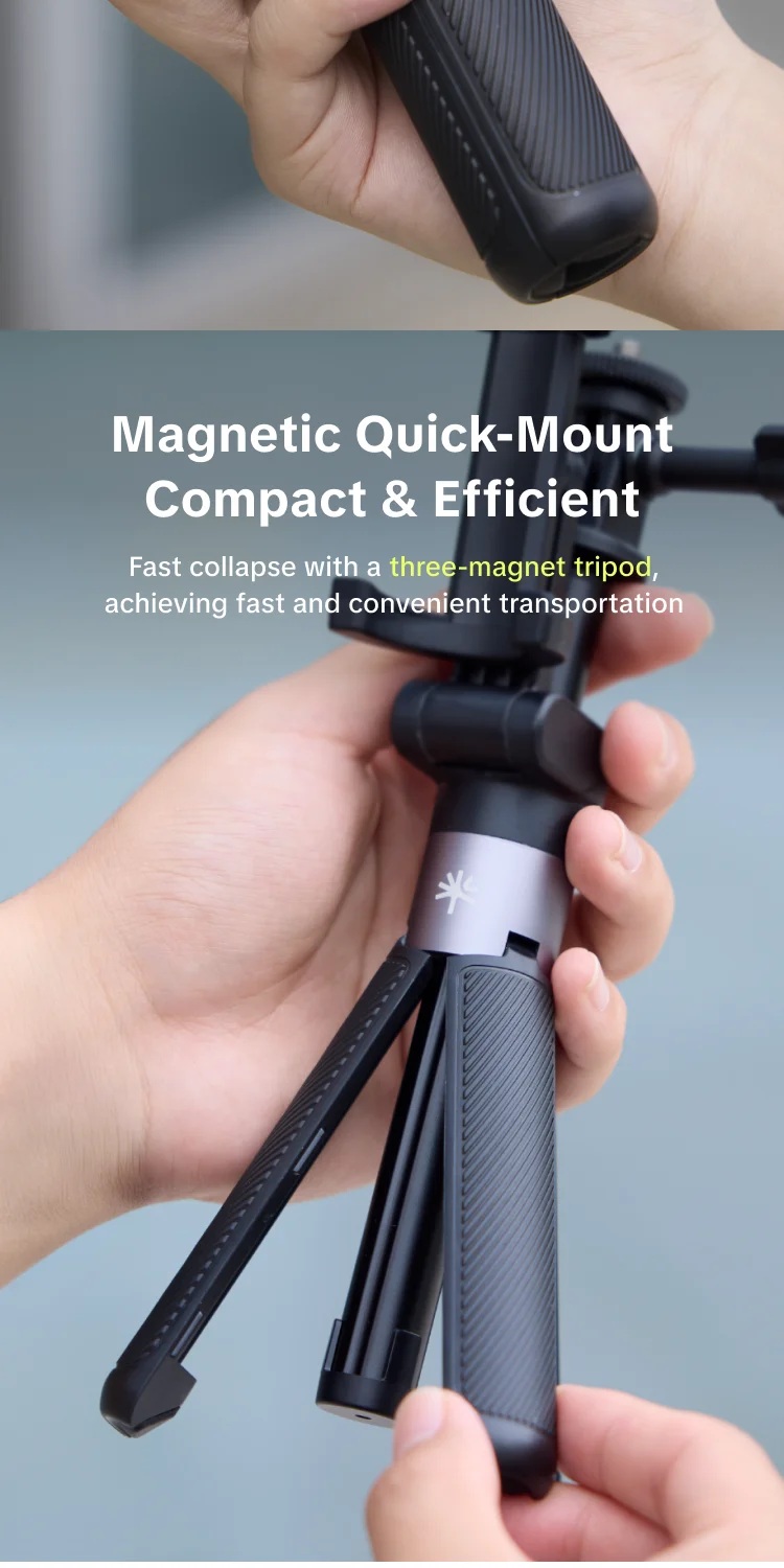 PGYTECH Action-Kamera Verlängerungsstange Stativ Plus 2-in-1 Stange & Stativ / Telefonhalter, für GoPro/DJI Osmo/Insta360 – Detail 7