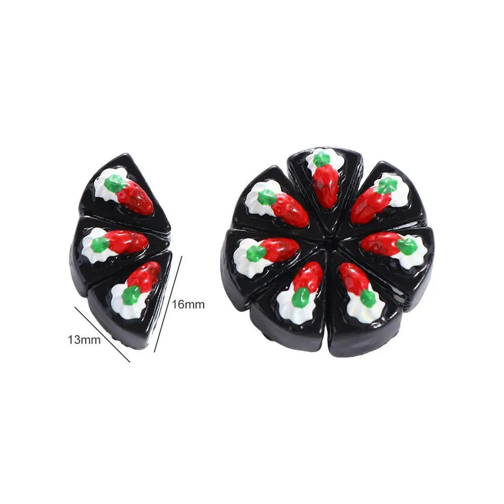 New Simulation Food Strawberry Cake Mobile Beauty DIY Resin Jewelry Accessories Children's Headwear Brooch Accessories