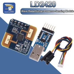 24Ghz HLK LD2420 Millimeter Wave RadarHuman Presence Sensing Module DC 3.3V Micro Motion Intelligent Sensor