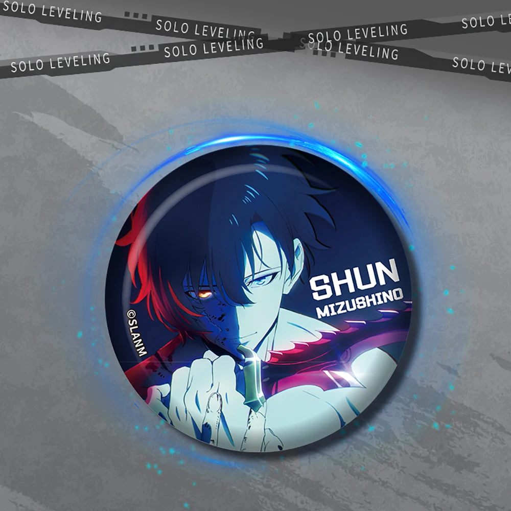 الأصلي EAKI سولو التسوية مزدوجة فلاش شارات تشا هاي في هنتر الكرتون دبابيس مستديرة دبابيس أكياس ديكور هدايا لهواة الجمع #3