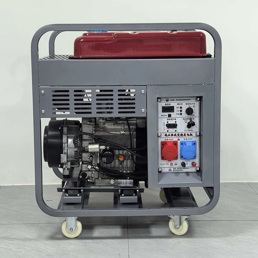 Open Type Air Cooled V-Type Double Cylinder 4-Stroke Diesel Generator Set Remote Control ATS Options