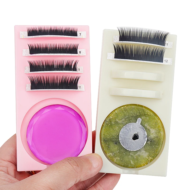 1pcs Acrylic Eyelash Glue Bows Pallet Lash Lift Palette Tray Pad Eyelashes Extension Glue Holder Stand Assist Makeup Tools