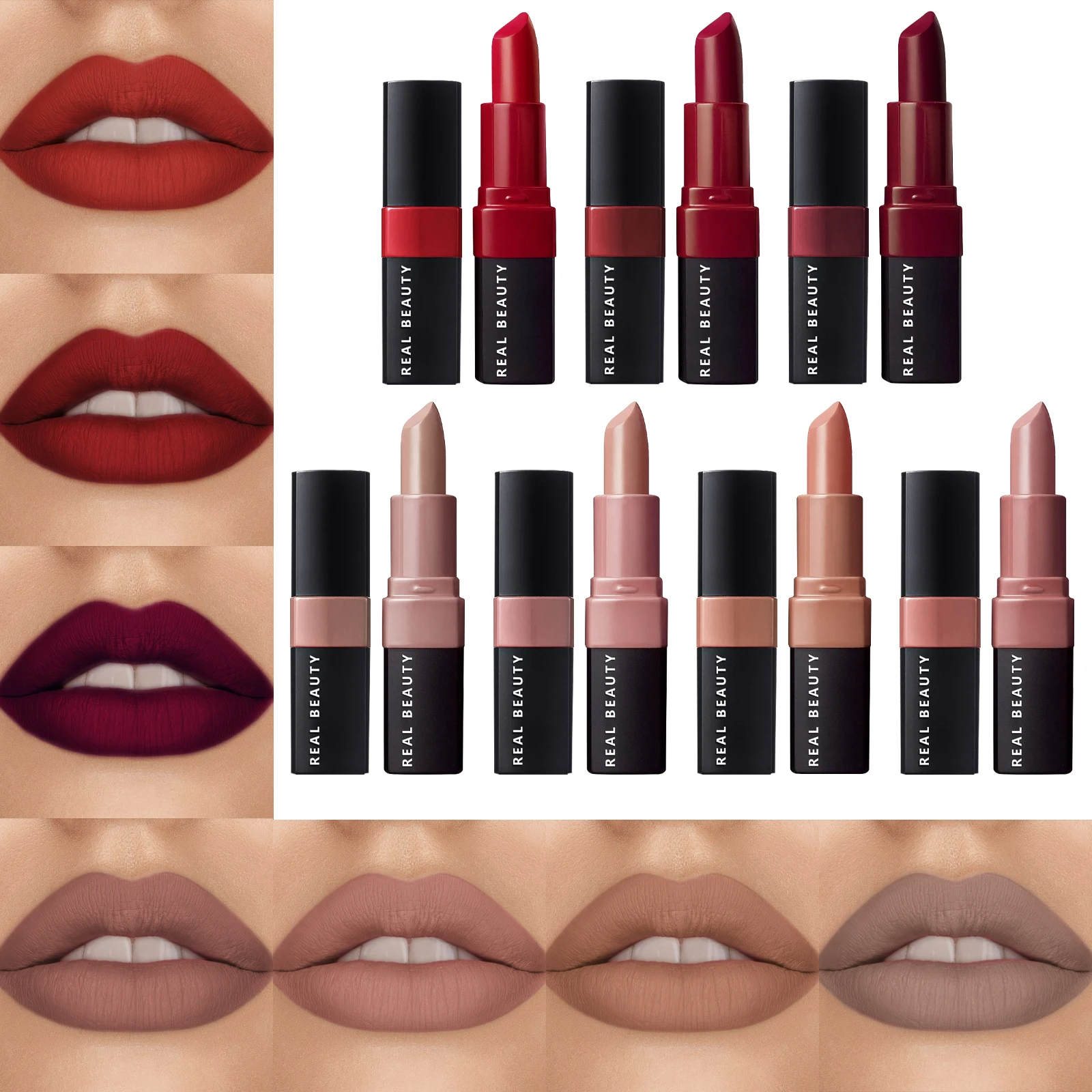 Matte Lipstick, Long Lasting Waterproof Highly Pigmented Lip Color, Creamy Formula For Soft, Nude Velvet Hydrating Lip Gloss image 5